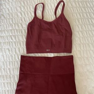 SETactive Maroon Bells bra and bike short